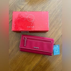 Nine West red wallet, NWT